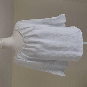 Alessia Pacini top women's size M white linen lace